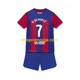 FC Barcelona Ousmane Dembele 7 Dres Dječji Domaći 2023/2024 Kratkih Rukava